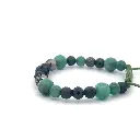FF EXCLUSIVE 4/5 - Multi Size Black Gold, Black Diamond, Emerald & Ceramic Non-Braided Shamballa Bracelet#2
