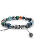 FF EXCLUSIVE 5/5 - Multi Size Black Gold, Black Diamond, Emerald, Carnelian, Amethyst & Aqua Non-Braided Shamballa Bracelet#3