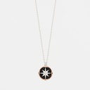 Zancan gold necklace with wind rose pendant and diamonds. #2