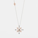 Zancan gold necklace with wind rose pendant and diamonds. #2