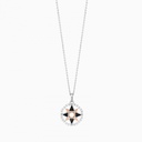 Zancan gold necklace with wind rose pendant and diamonds. #2