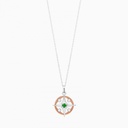 Zancan gold necklace with wind rose pendant and diamonds. #2