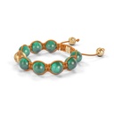 Shamballa Jewels Yellow Gold & Emerald 10mm Shamballa Braided Bracelet (Right View) - D100631