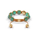 Shamballa Jewels Yellow Gold & Emerald 10mm Shamballa Braided Bracelet (Back View) - D100631