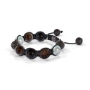 Shamballa Jewels Black Gold & Mixed Sapphire 10mm Shamballa Braided Bracelet (Right View) - D196570