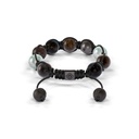 Shamballa Jewels Black Gold & Mixed Sapphire 10mm Shamballa Braided Bracelet (Back View) - D196570