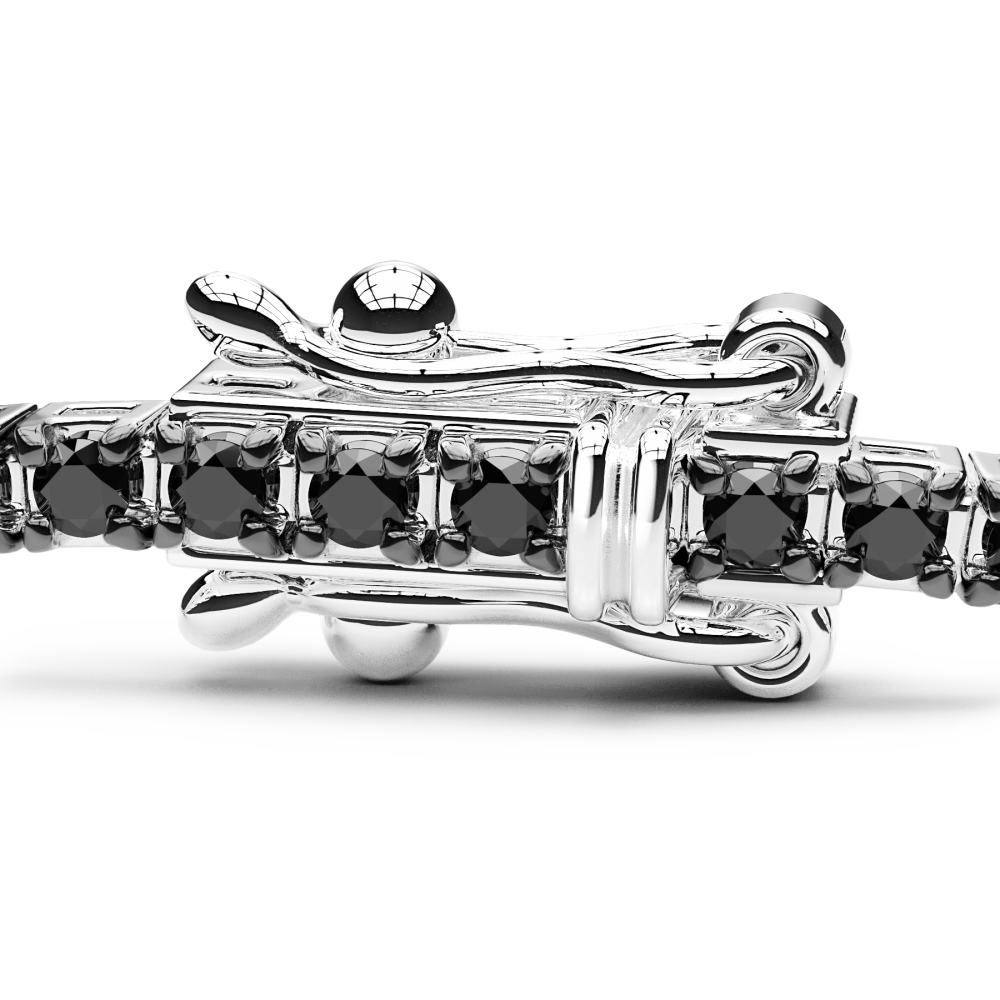 Zancan tennis bracelet in 18k gold and black diamonds. #2