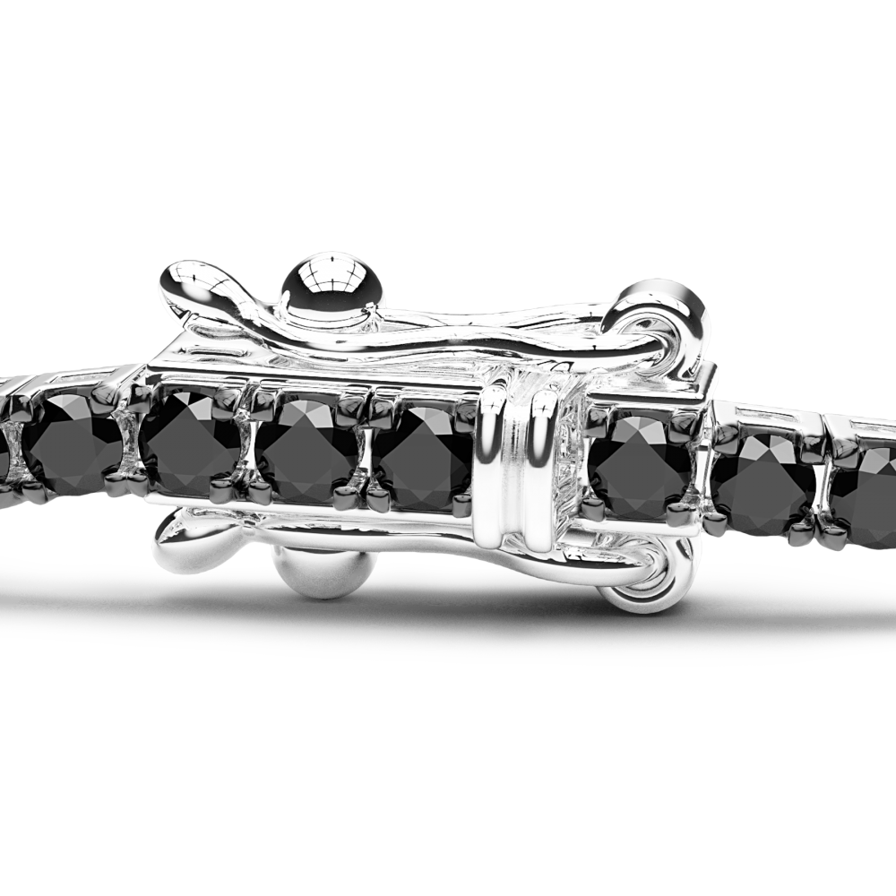 Zancan tennis bracelet in 18kt gold and black diamonds. #2