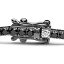 Zancan tennis bracelet in 18kt gold with black and white diamonds. #2