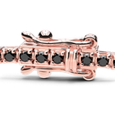 Zancan tennis bracelet in 18kt rose gold with black diamonds. #2