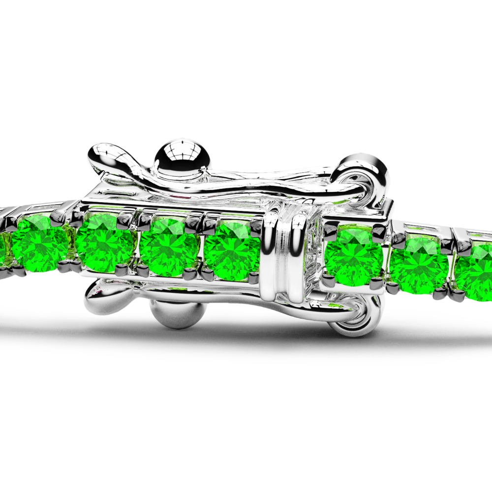 Zancan tennis bracelet in 18kt gold and emeralds. #2