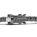Zancan tennis bracelet in 18kt gold with black and white diamonds. #2