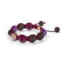 Shamballa Jewels Black Gold, Ruby, Amethyst & Ebony 10mm Shamballa Braided Bracelet (Right View) - D196674