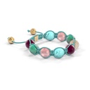Shamballa Jewels Yellow Gold, Emerald, Sapphire, Ruby & Turquoise 10mm Shamballa Braided Bracelet (Left View) - D190976