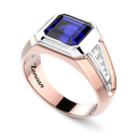 Zancan chevalier ring in 18kt gold and blue sapphire. #3