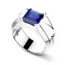 Zancan chevalier ring in 18kt gold and blue sapphire. #2