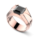 Zancan ring in 18kt gold with black diamond. #2