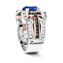 Zancan chevalier ring in 18kt gold and blue sapphire. #3