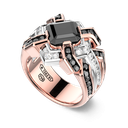 Zancan ring in 18kt gold with black diamond. #2