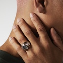 Zancan ring in 18kt gold with black diamond. #4