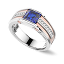 Zancan chevalier ring in 18kt gold and blue sapphire. #2