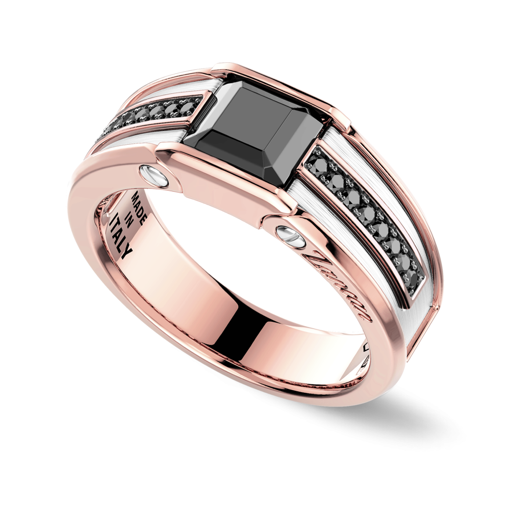 Zancan ring in 18kt gold with black diamond. #2