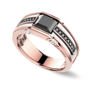 Zancan ring in 18kt gold with black diamond. #2