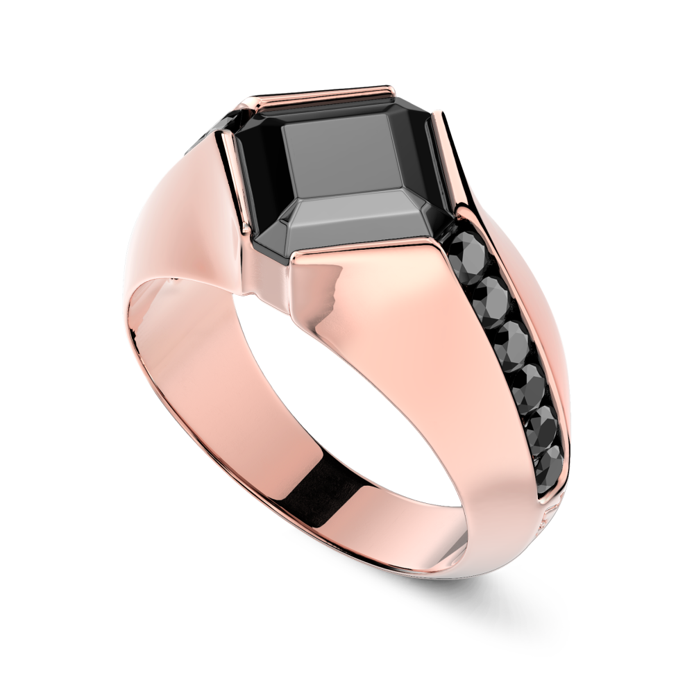 Zancan ring in 18kt gold with black diamond. #2