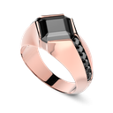 Zancan ring in 18kt gold with black diamond. #2