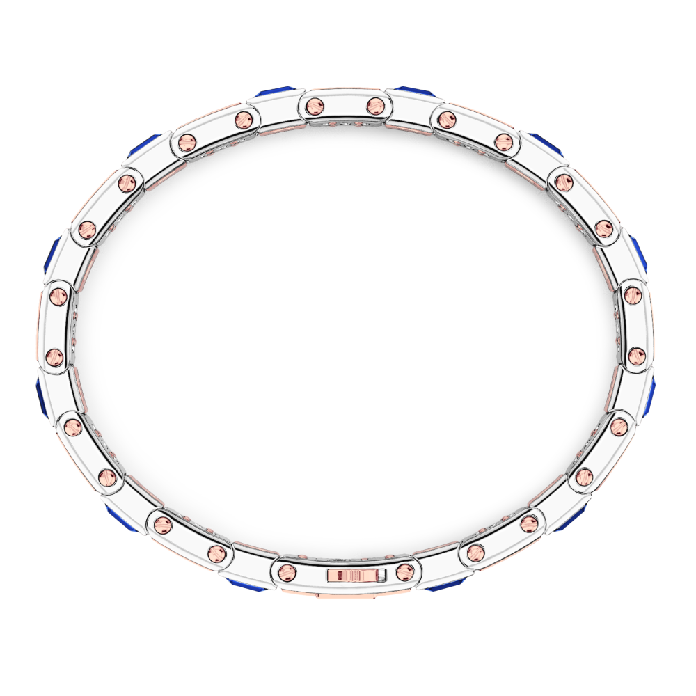 Zancan bracelet in 18kt gold with blue sapphires. #2