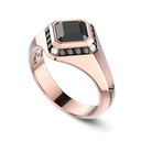 Zancan ring in 18kt gold with black diamond. #2