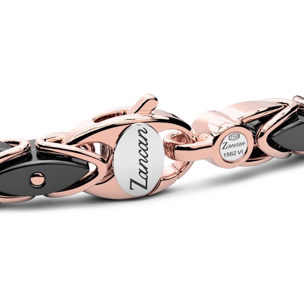Zancan bracelet in 18k gold and black ceramic. #3