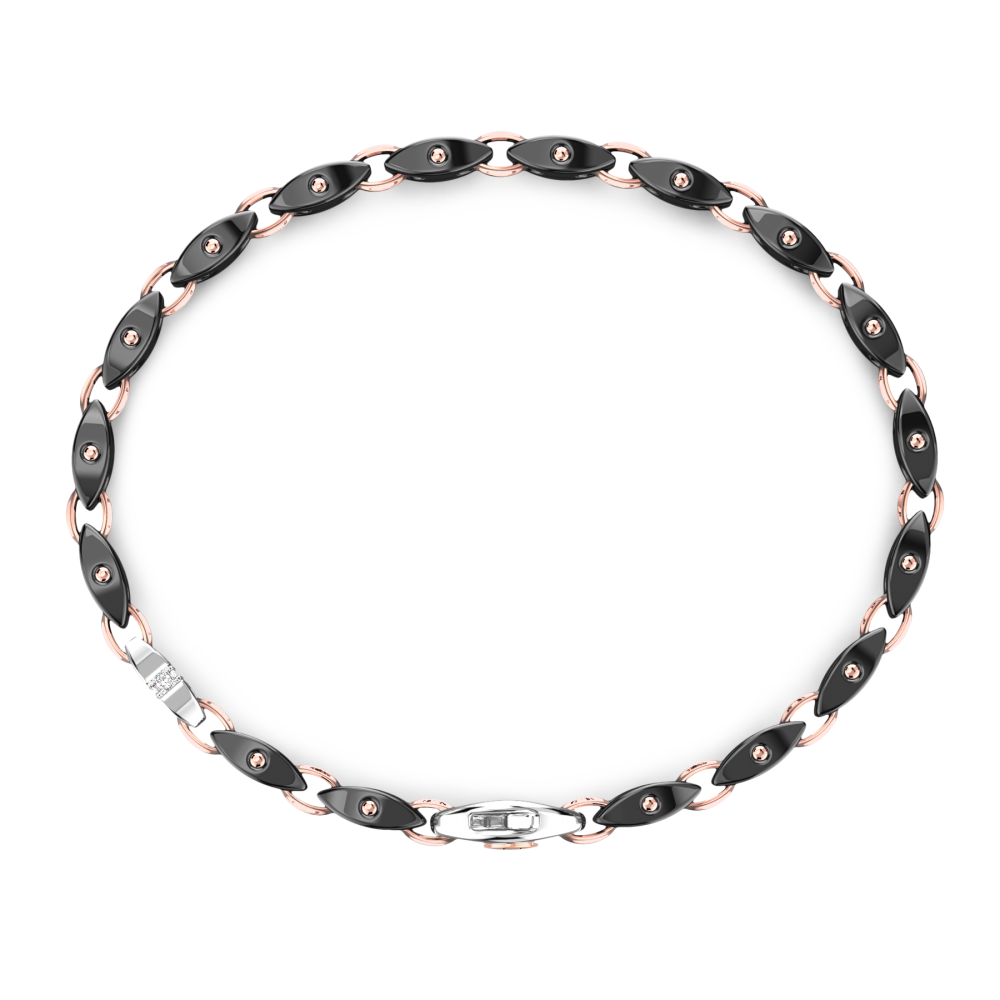 Zancan bracelet in 18kt gold and black ceramic. #2