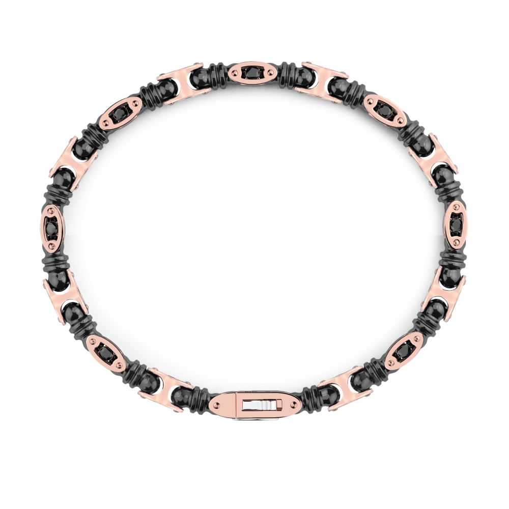 Zancan bracelet in 18kt ceramic gold and black diamonds. #2