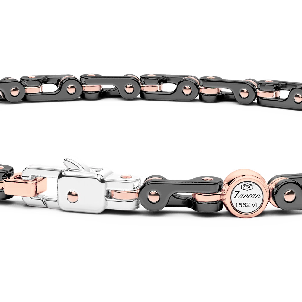Zancan bracelet in 18k gold and black ceramic. #3