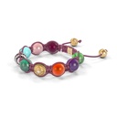Shamballa Jewels Yellow & White Gold Mixed Semi-Precious10mm Braided Shamballa Bracelet (Right View) - D176903