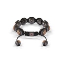 Shamballa Jewels Black Gold Black Diamond 10mm Braided Shamballa Bracelet (Back View) - D143125