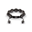 Shamballa Jewels Black Gold Black Diamond 10mm Braided Shamballa Bracelet (Back View) - D146513