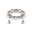 Shamballa Jewels Black Gold Black Diamond 10mm Braided Shamballa Bracelet (Back View) - D143491