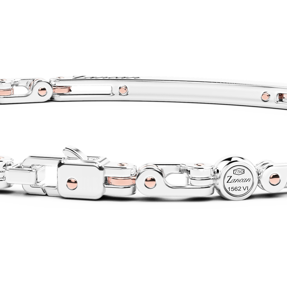 Zancan bracelet in 18kt gold with black diamonds. #3