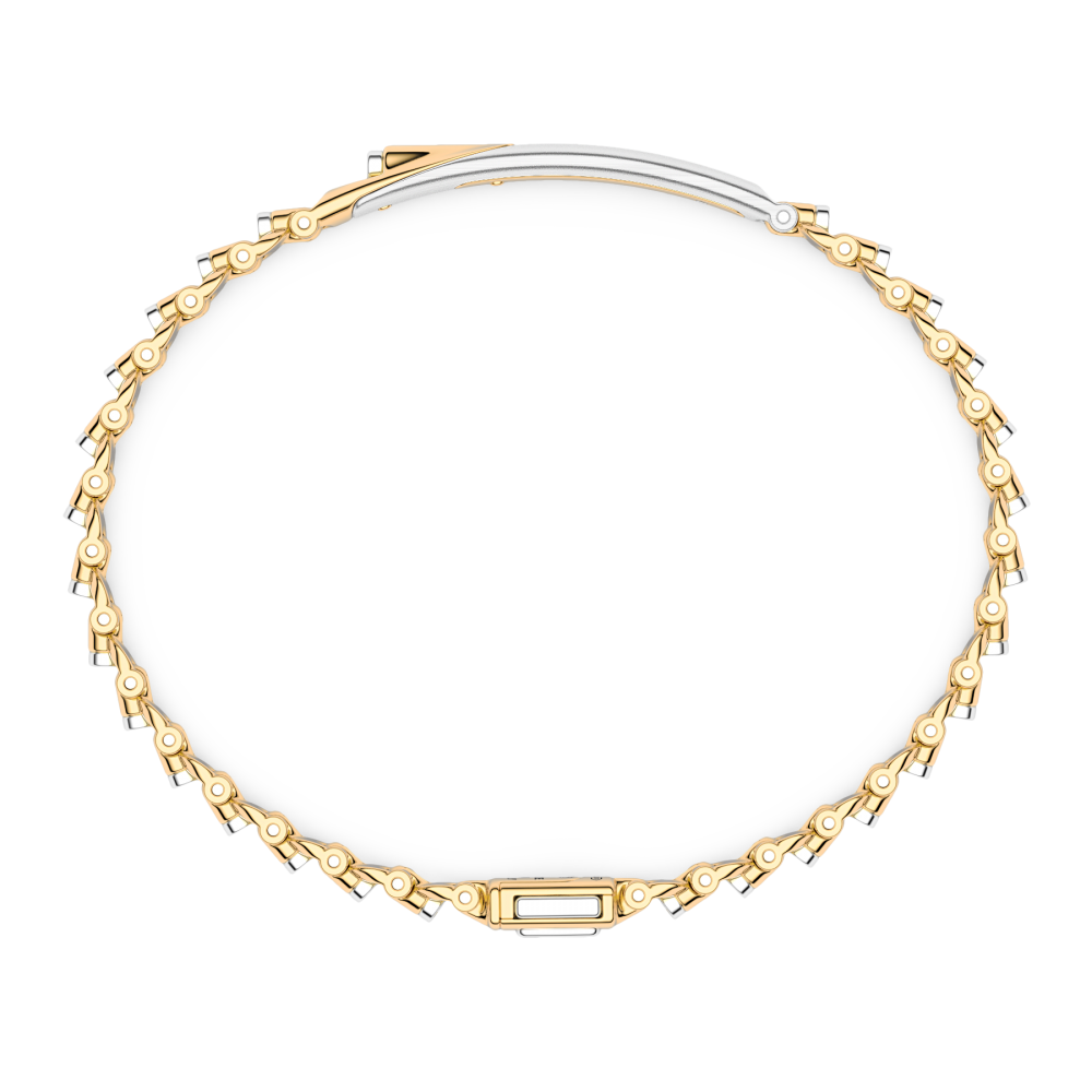 Zancan bracelet in 18kt gold with central tag. #2