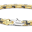 Zancan bracelet in 18kt yellow gold and black diamonds. #3