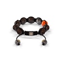 Shamballa Jewels Black Gold Black Diamond 10mm Braided Shamballa Bracelet (Back View) - D100555