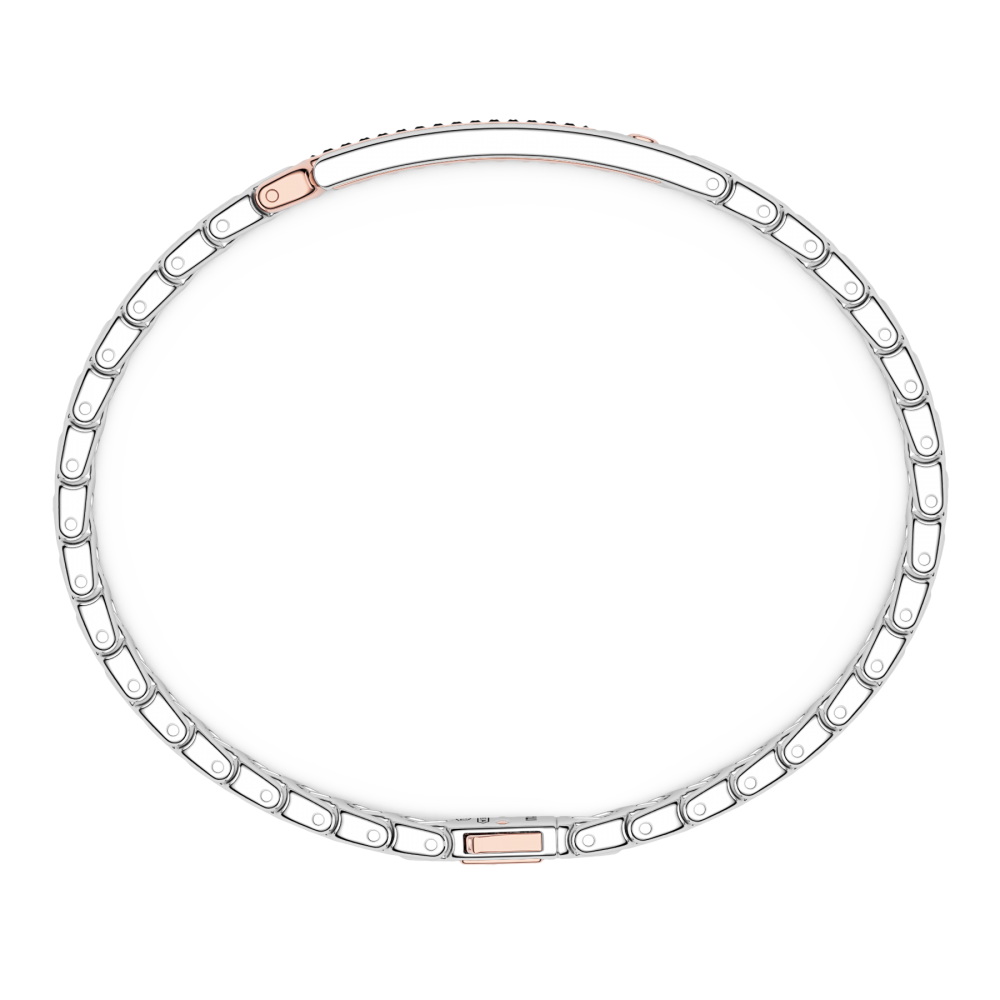 Zancan bracelet in 18k gold with tag and black diamonds. #2