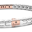 Zancan bracelet in 18k gold with tag and black diamonds. #3