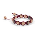 Shamballa Jewels Rose & Black Gold 8mm Braided Shamballa Bracelet (Left View) - D142892
