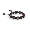 Shamballa Jewels Rose & Black Gold 8mm Braided Shamballa Bracelet (Left View) - D143070