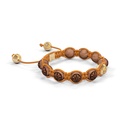 Shamballa Jewels Yellow Gold & Ebony 8mm Braided Shamballa Bracelet (Left View) - D100739