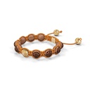Shamballa Jewels Yellow Gold & Ebony 8mm Braided Shamballa Bracelet (Right View) - D100739
