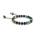 Shamballa Jewels Rose & Black Gold, Black Diamond, Mixed Sapphire, Emerald & Ceramic 6mm Non-Braided Shamballa Bracelet (Left View) - D196180